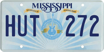 MS license plate HUT272