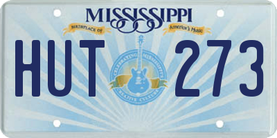 MS license plate HUT273
