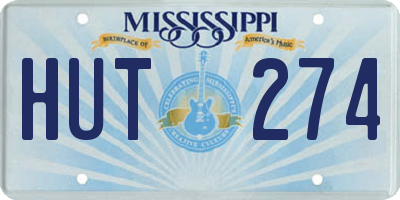 MS license plate HUT274