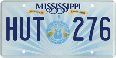 MS license plate HUT276