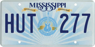 MS license plate HUT277
