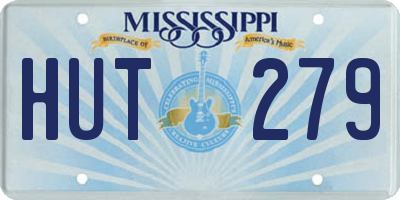 MS license plate HUT279