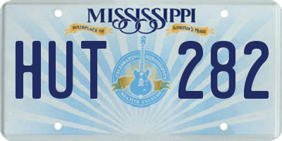MS license plate HUT282