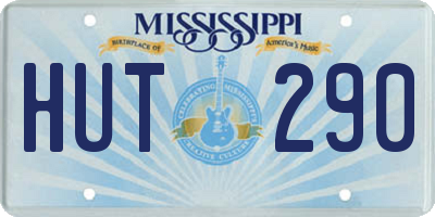 MS license plate HUT290