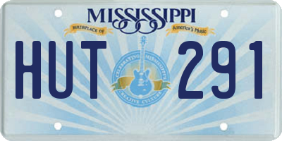 MS license plate HUT291