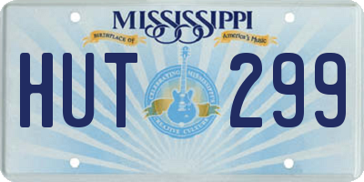MS license plate HUT299