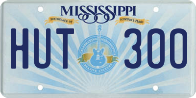MS license plate HUT300