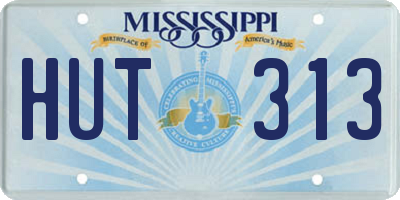 MS license plate HUT313