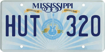 MS license plate HUT320