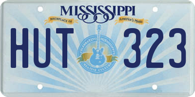 MS license plate HUT323