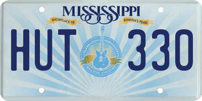 MS license plate HUT330