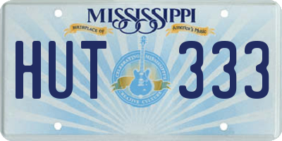 MS license plate HUT333