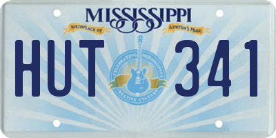 MS license plate HUT341