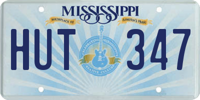 MS license plate HUT347