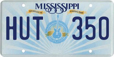 MS license plate HUT350