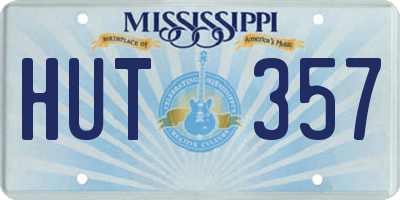 MS license plate HUT357