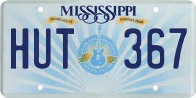 MS license plate HUT367