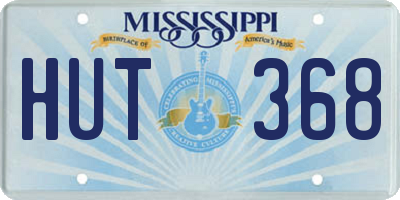 MS license plate HUT368