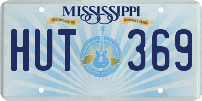 MS license plate HUT369