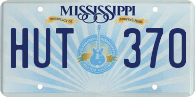 MS license plate HUT370