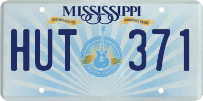 MS license plate HUT371
