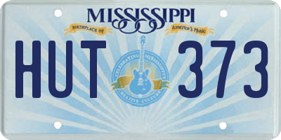 MS license plate HUT373