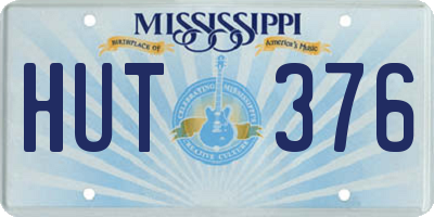 MS license plate HUT376
