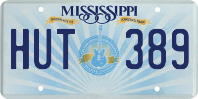 MS license plate HUT389