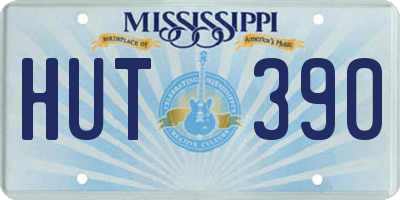 MS license plate HUT390