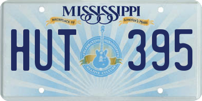 MS license plate HUT395