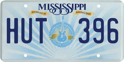 MS license plate HUT396