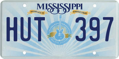MS license plate HUT397