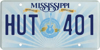 MS license plate HUT401
