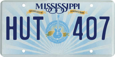 MS license plate HUT407