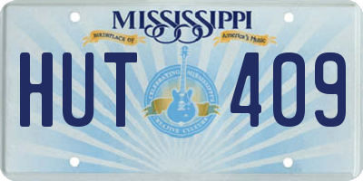 MS license plate HUT409