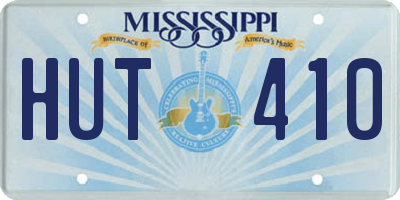 MS license plate HUT410