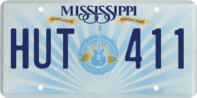 MS license plate HUT411