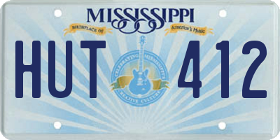 MS license plate HUT412