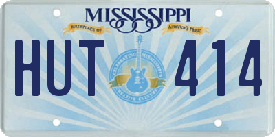 MS license plate HUT414