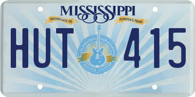MS license plate HUT415