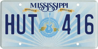 MS license plate HUT416