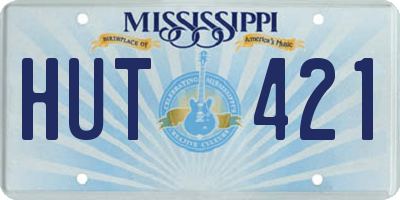MS license plate HUT421