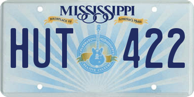 MS license plate HUT422