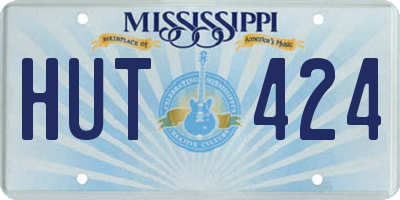 MS license plate HUT424