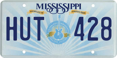 MS license plate HUT428
