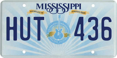 MS license plate HUT436
