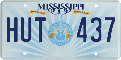 MS license plate HUT437