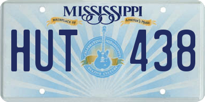 MS license plate HUT438