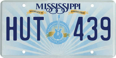 MS license plate HUT439