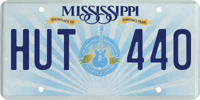 MS license plate HUT440